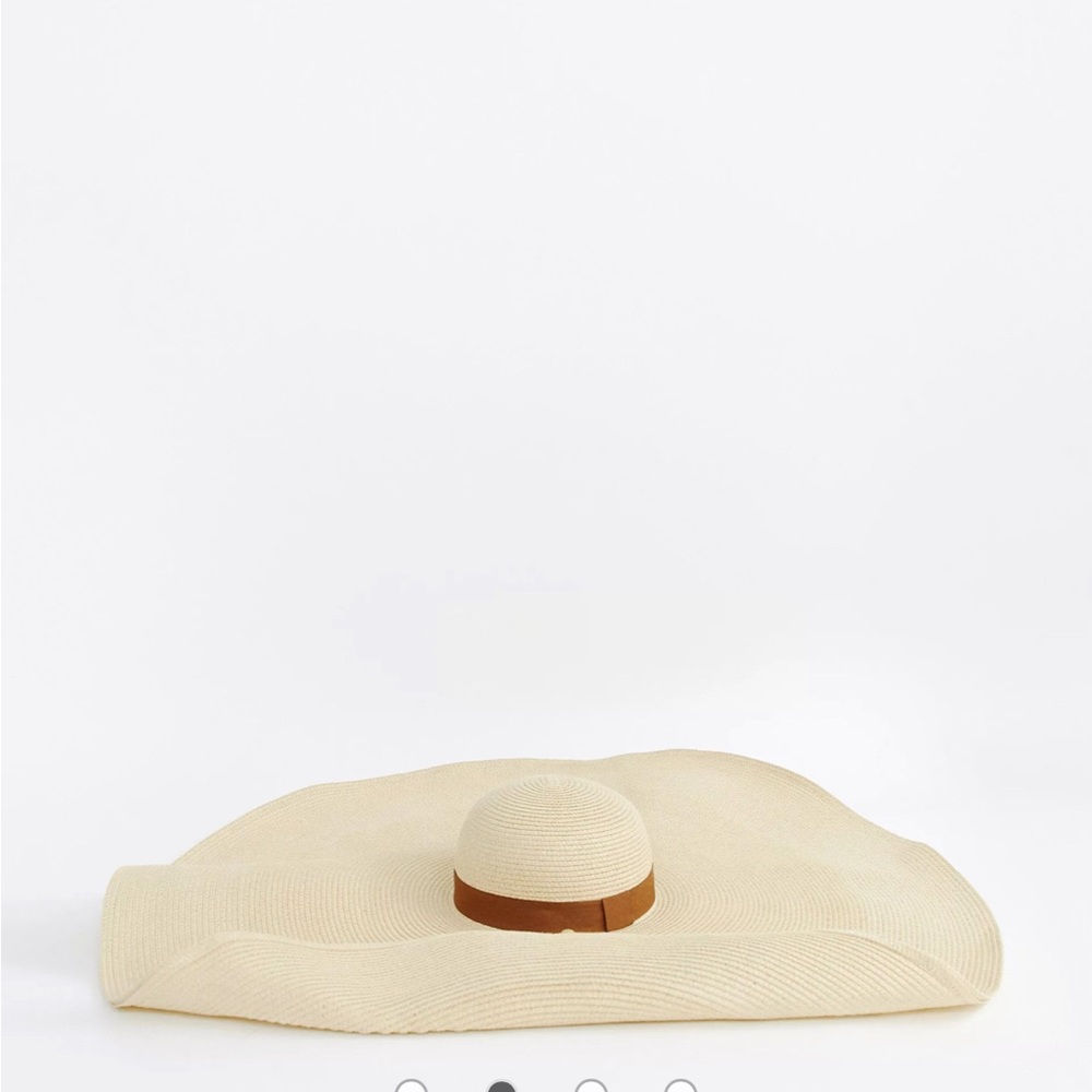 Oversized straw hat